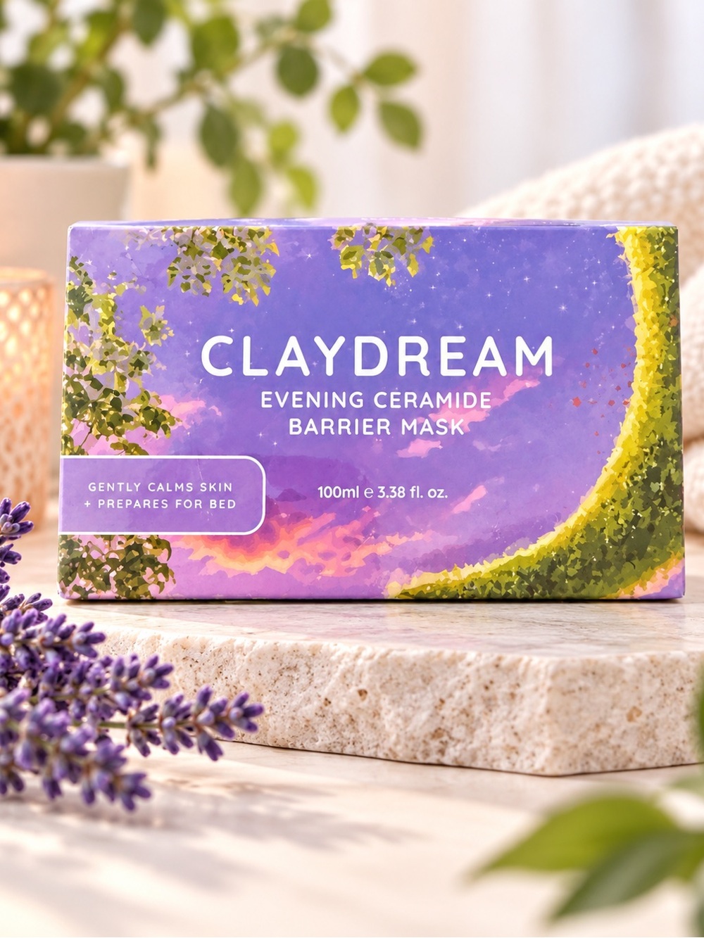 Claydream Evening Ceramide Barrier Mask — Lavender Calm